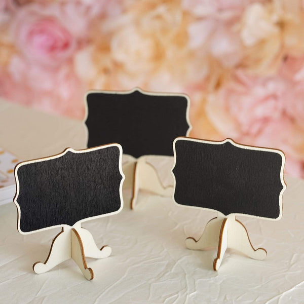 10 pcs Black Wood Chalkboards with Removable Stands Wedding Favors