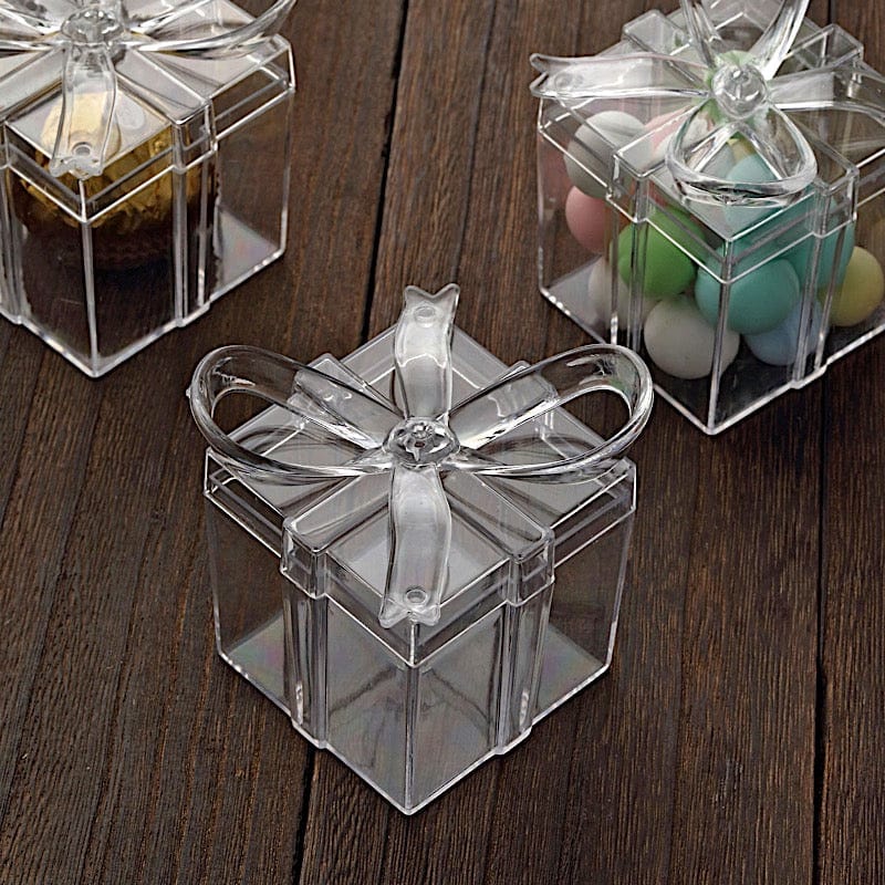 Empty Gift Box Square Present Box Birthday Gift Box with Bow Knot Favor Box