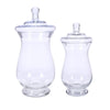 2 pcs 10" 12" tall Clear Glass Apothecary Jars with Lids