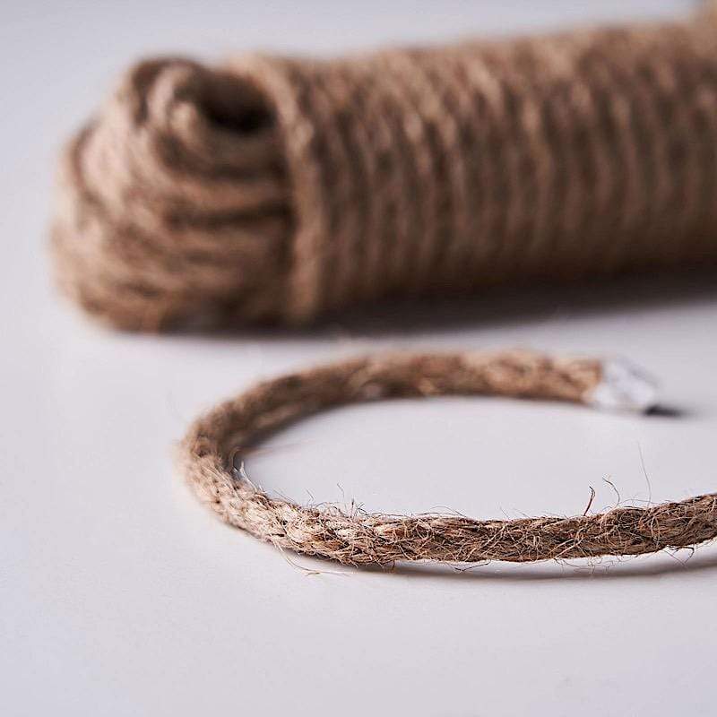 Natural Jute Twine Leaf Ribbon, Jute Rope Cord Tag String Roll