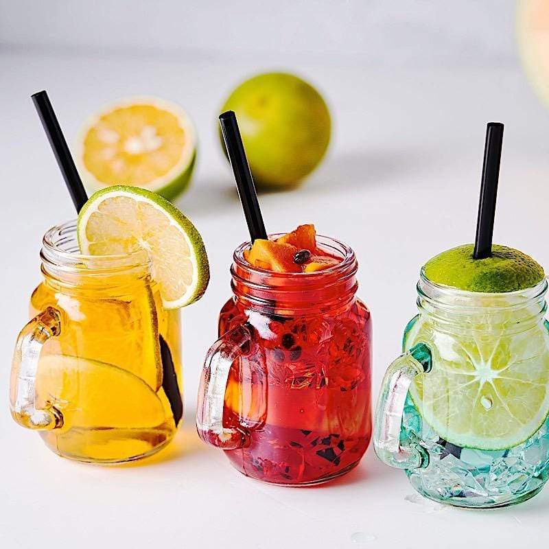 Balsacircle 4 Clear 4 oz Glass Mason Mini Jars