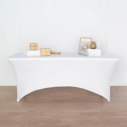 6 feet Fitted Spandex Tablecloth Open Back Rectangle Table Cover