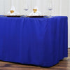 8 feet Royal Blue Fitted Polyester Tablecloth