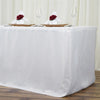 8 feet Ivory Fitted Polyester Tablecloth