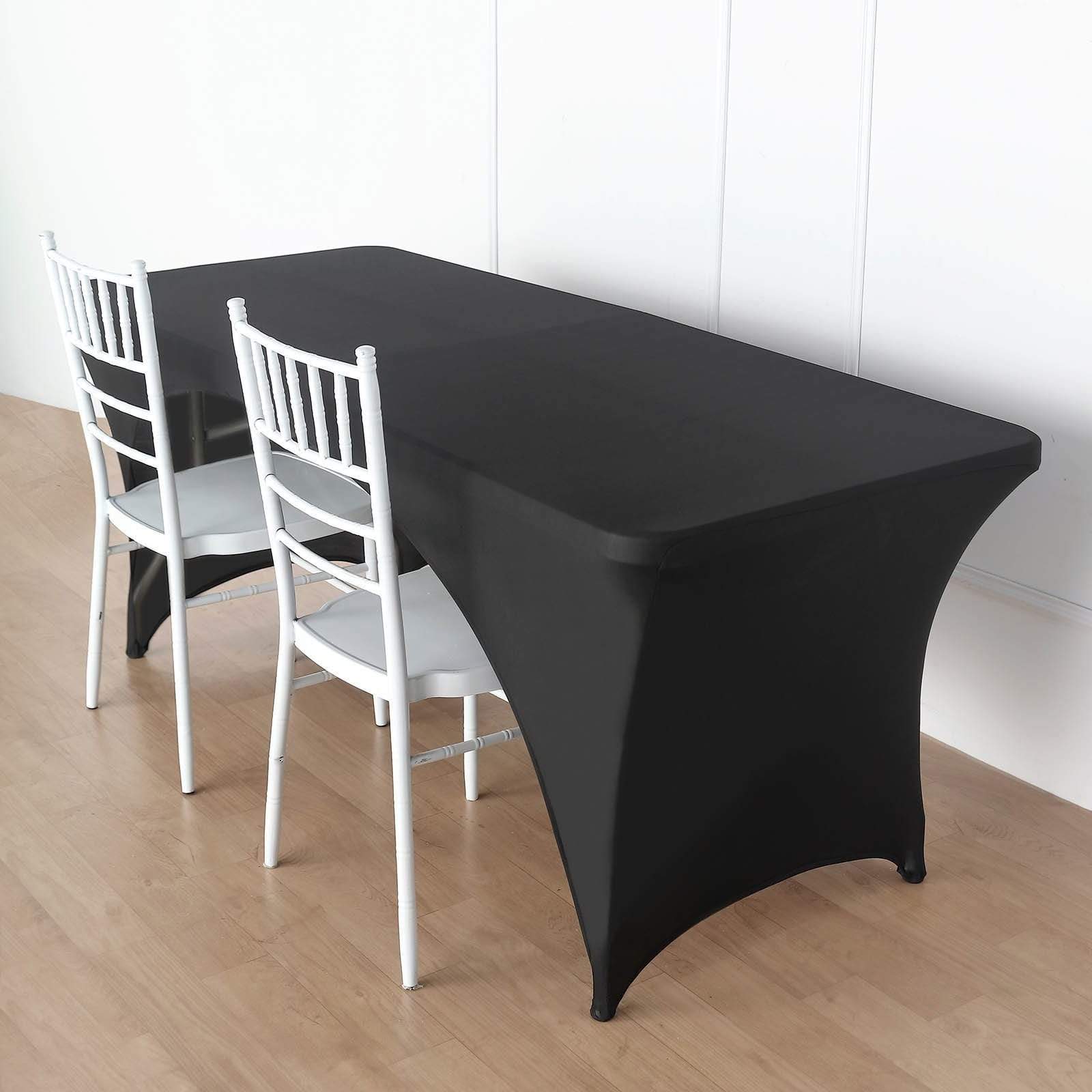 8 feet Fitted Spandex Tablecloth Open Rectangle Table Cover