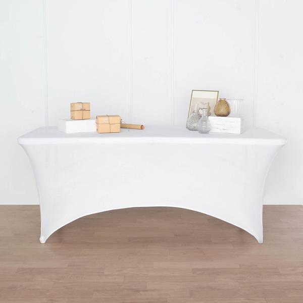 8 feet Fitted Spandex Tablecloth Open Rectangle Table Cover