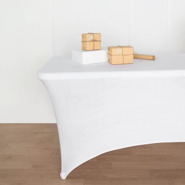 8 feet Fitted Spandex Tablecloth Open Rectangle Table Cover