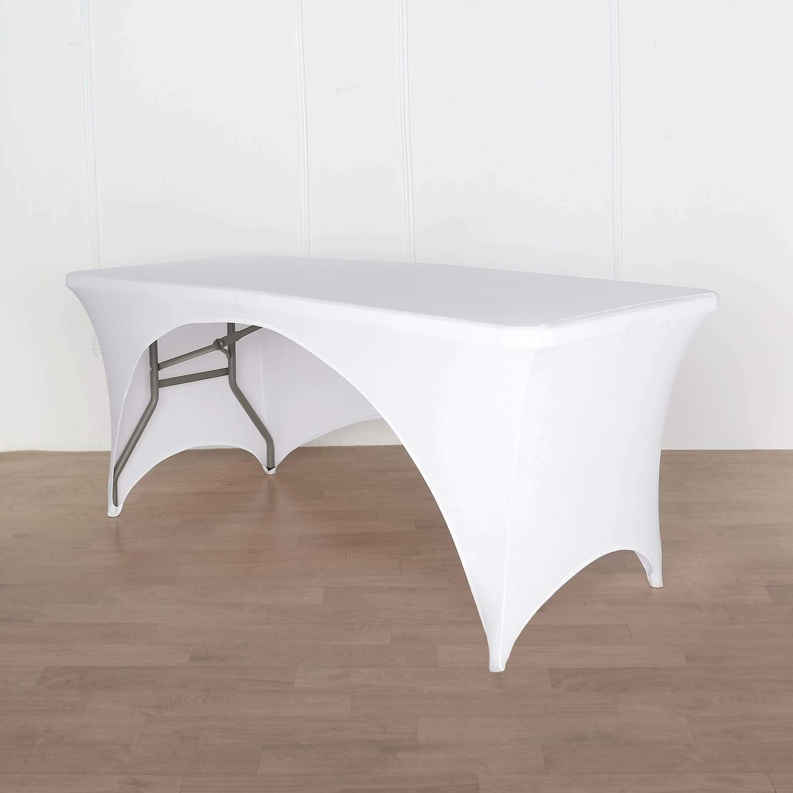 8 feet Fitted Spandex Tablecloth Open Rectangle Table Cover