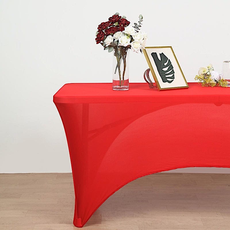 8 feet Fitted Spandex Tablecloth Open Rectangle Table Cover
