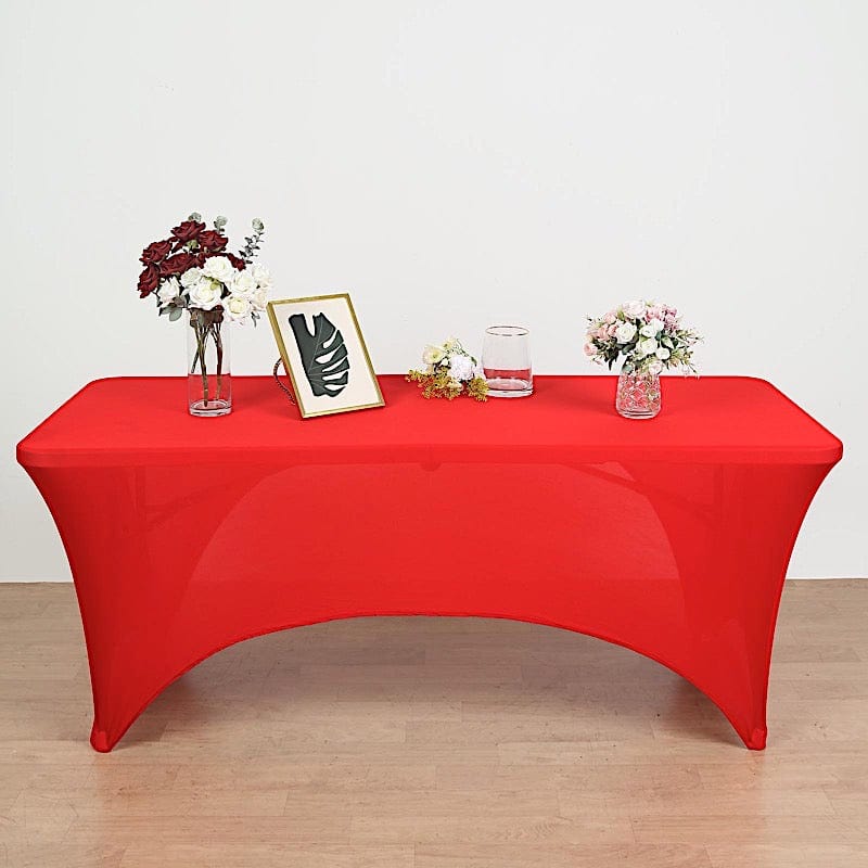 8 feet Fitted Spandex Tablecloth Open Rectangle Table Cover