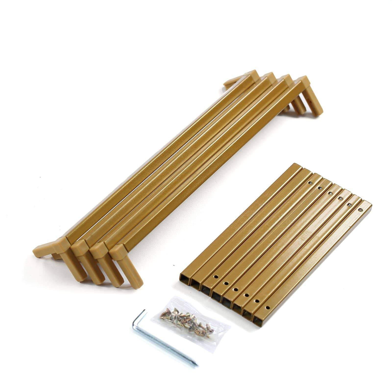 2 pcs 12 in tall Matte Metal Geometric Rectangular Stands Flower Vase Holders