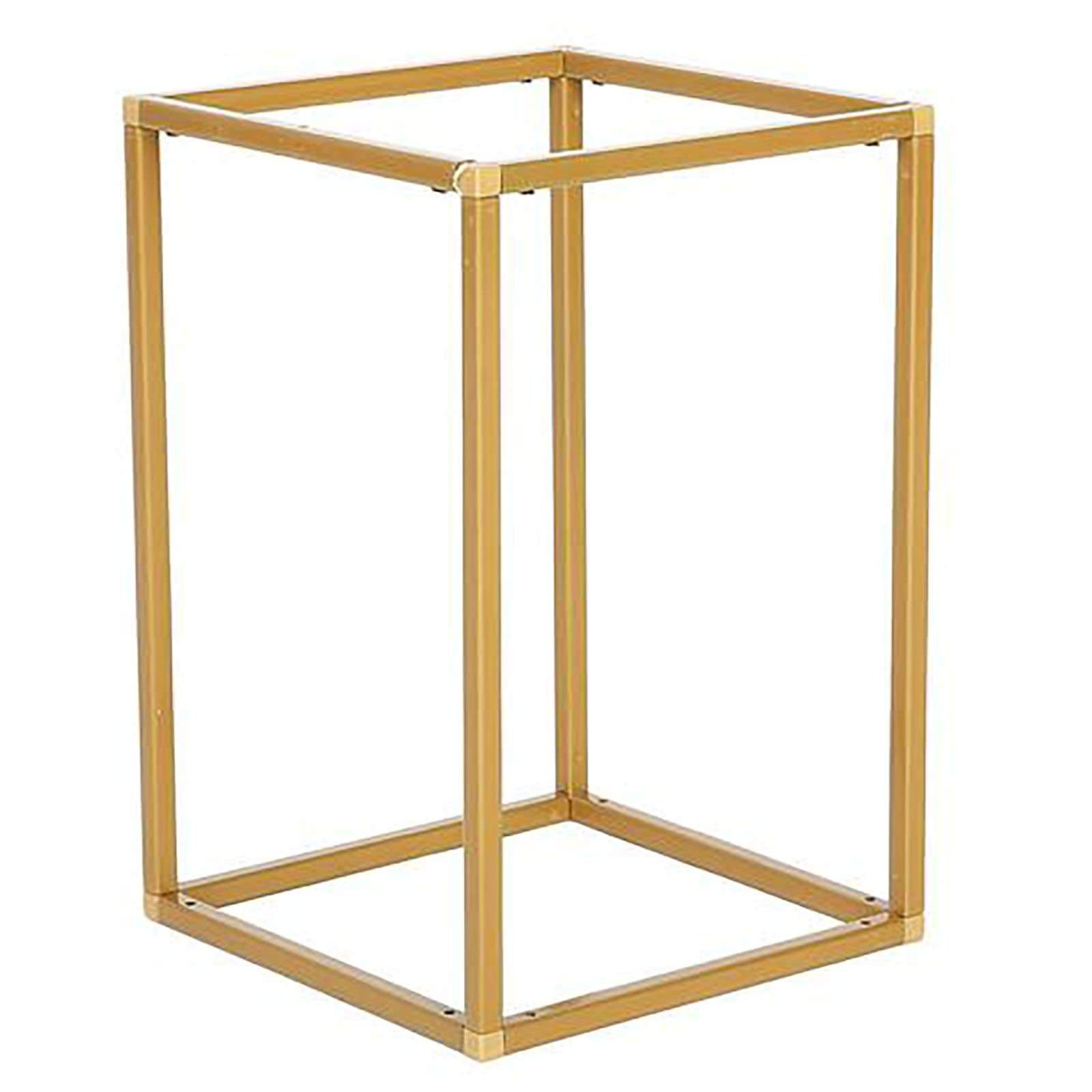 2 pcs 12 in tall Matte Metal Geometric Rectangular Stands Flower Vase Holders
