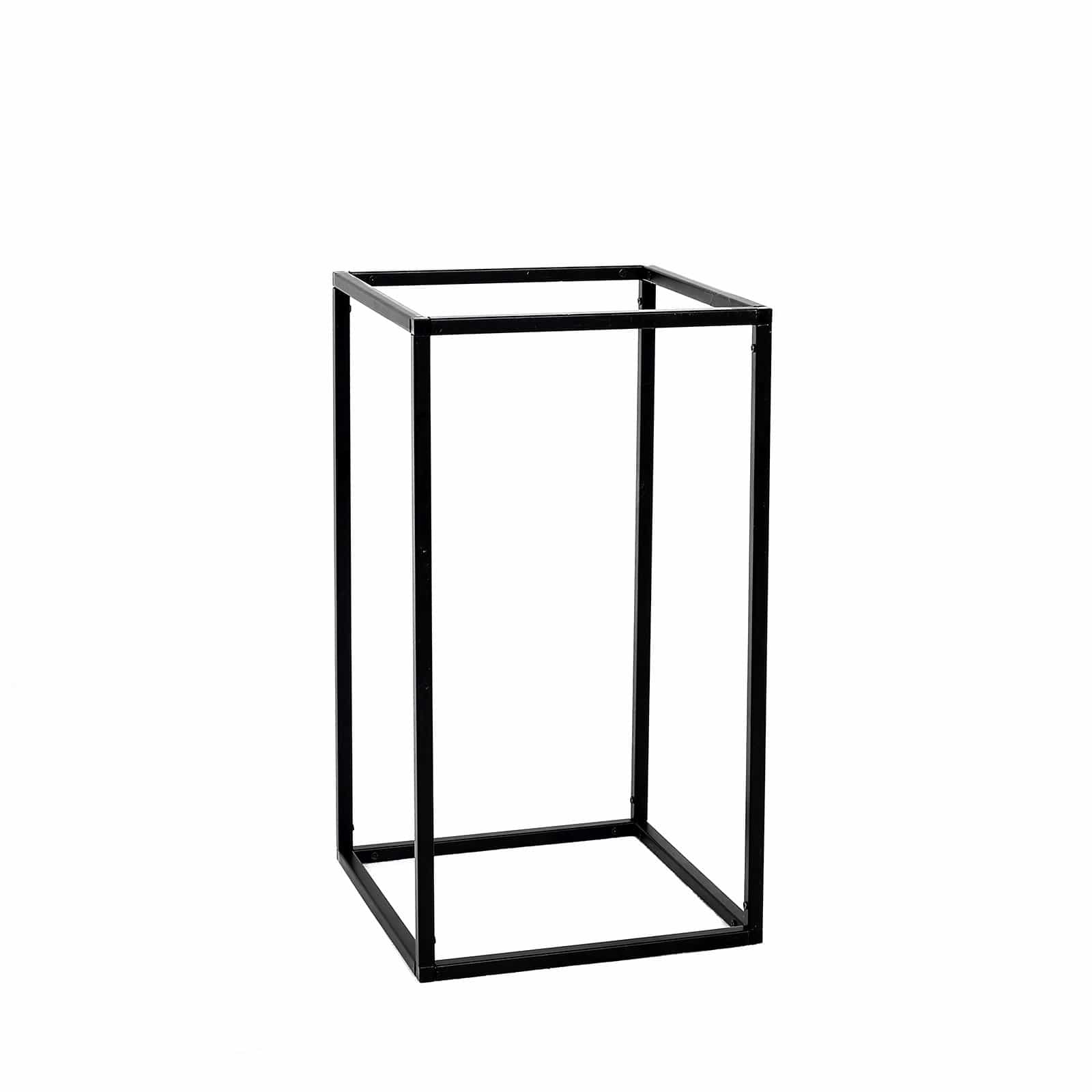 2 pcs 16 in tall Matte Metal Geometric Rectangular Stands Flower Vase Holders