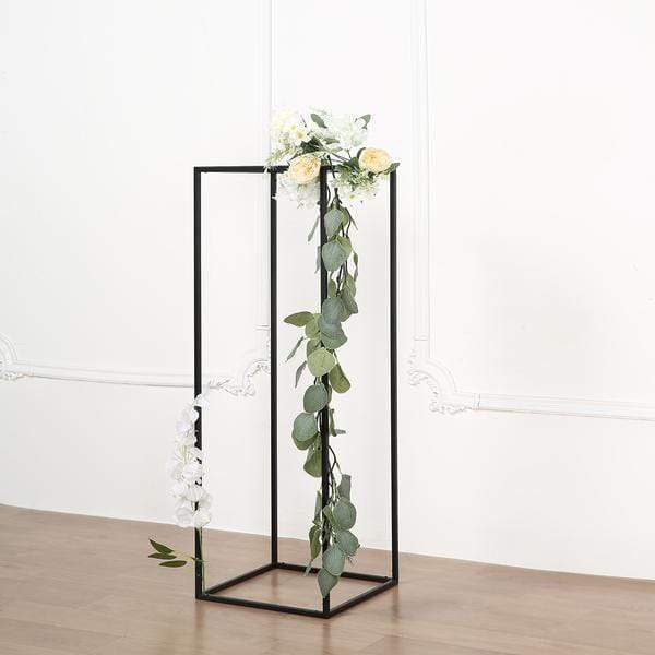 2 pcs 32 in tall Metal Geometric Rectangular Stands Flower Vase Holders