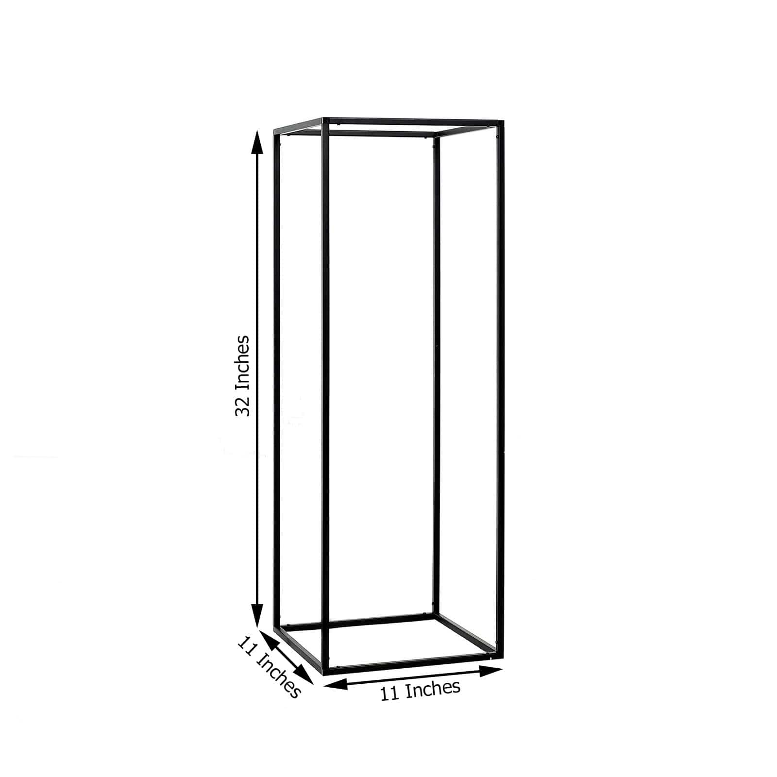 2 pcs 32 in tall Metal Geometric Rectangular Stands Flower Vase Holders