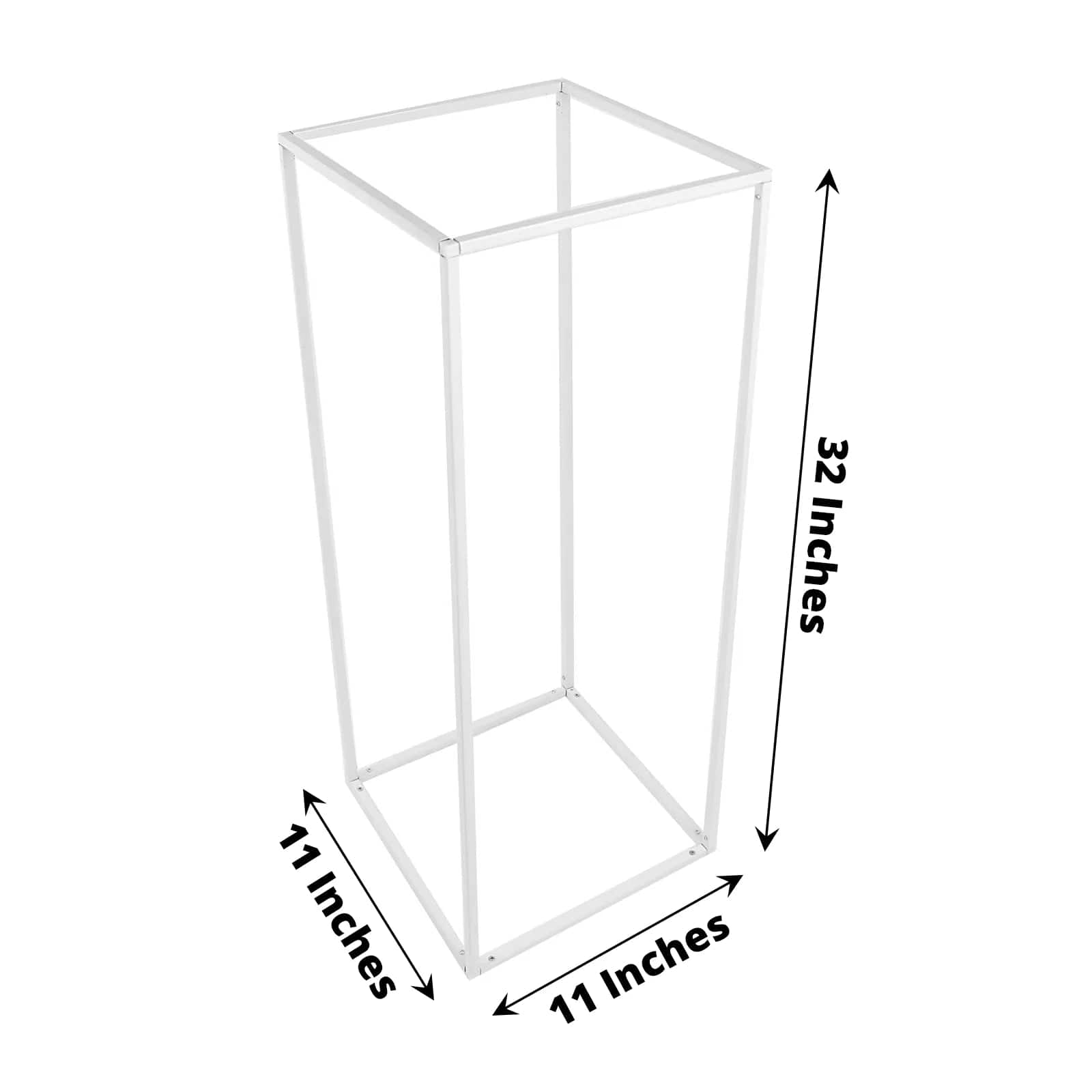 2 pcs 32 in tall Metal Geometric Rectangular Stands Flower Vase Holders