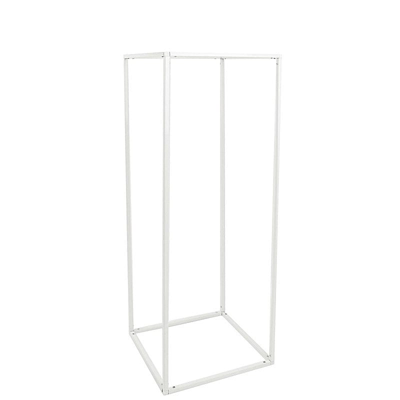 2 pcs 32 in tall Metal Geometric Rectangular Stands Flower Vase Holders