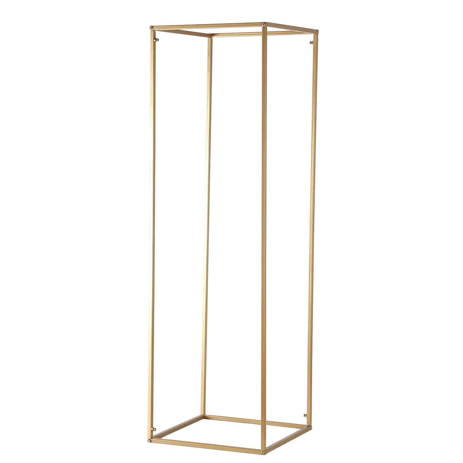 2 Rectangular 40 in tall Metal Geometric Flower Stands Centerpieces