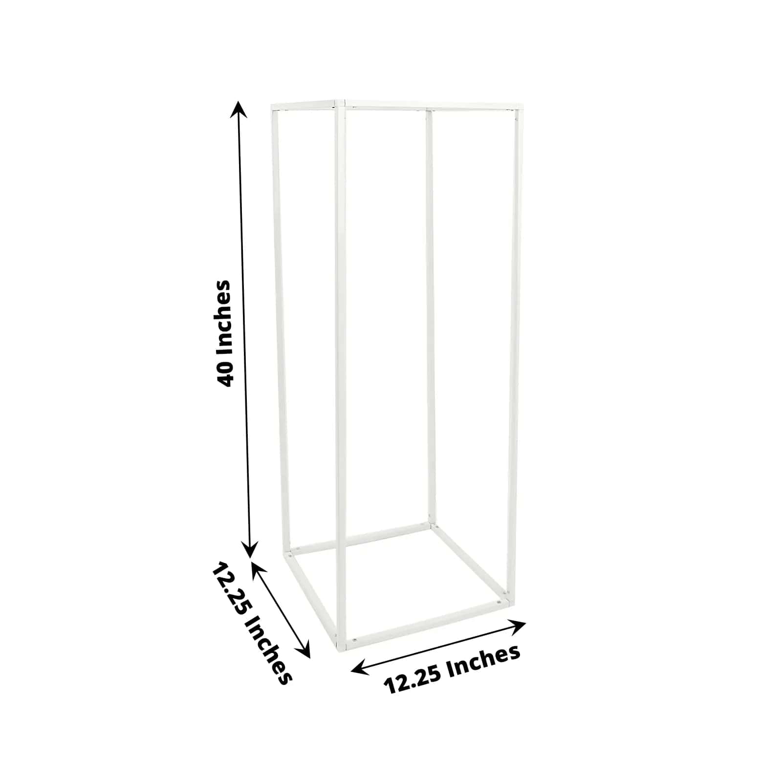 2 Rectangular 40 in tall Metal Geometric Flower Stands Centerpieces