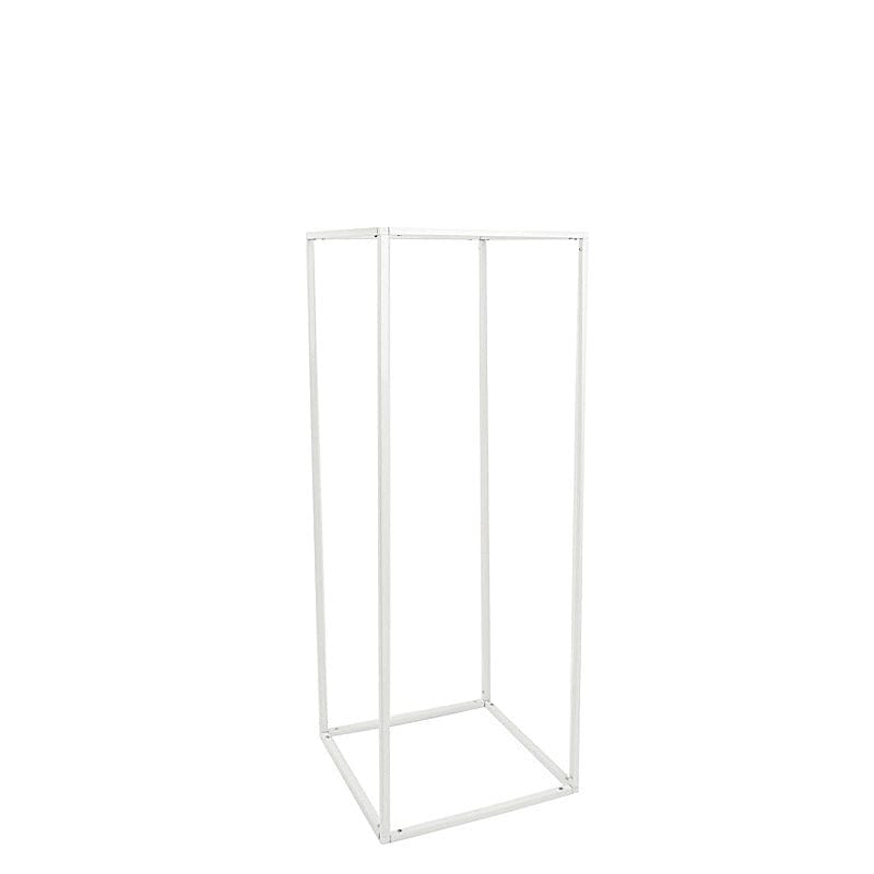 2 Rectangular 40 in tall Metal Geometric Flower Stands Centerpieces
