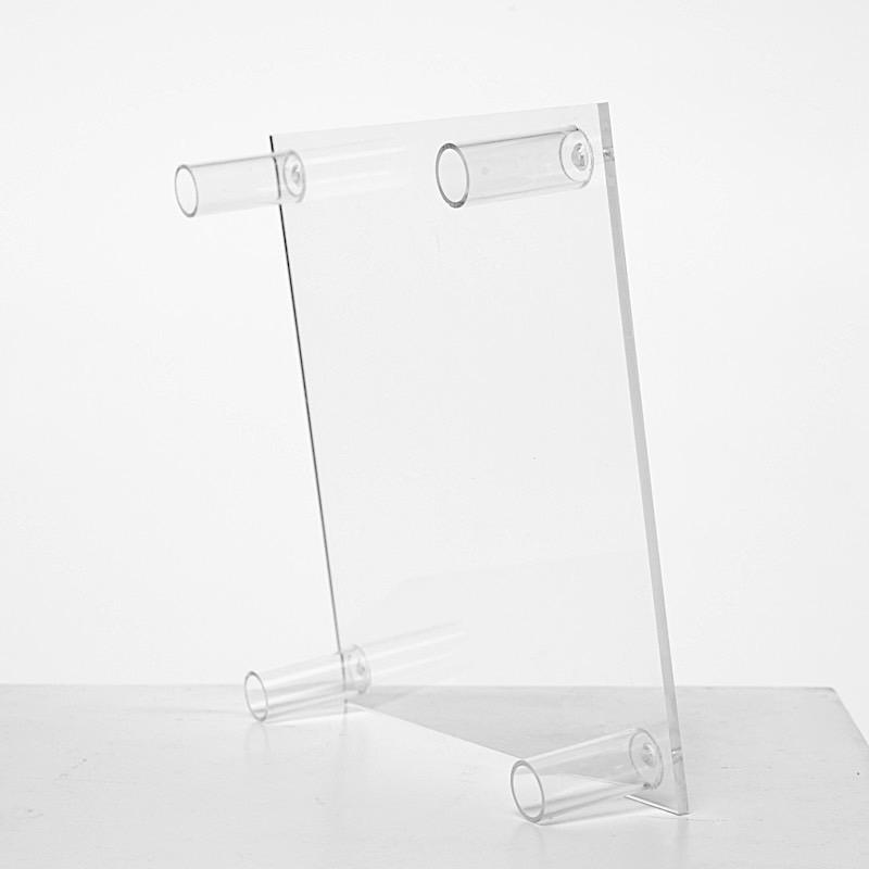 Clear Crystal Rectangular Stand Flower Vase Column