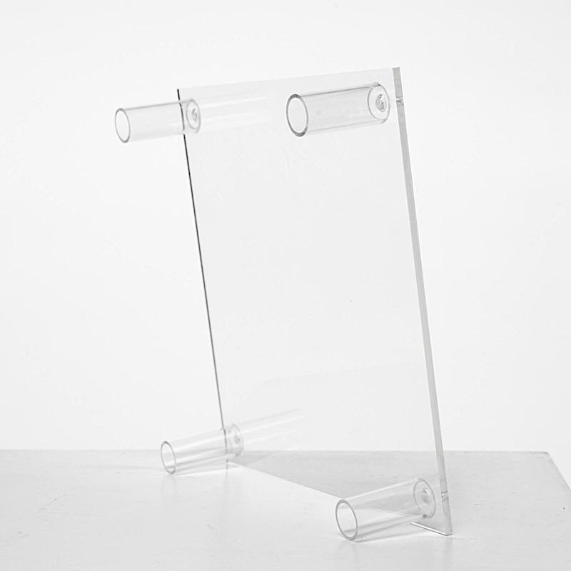 Clear Crystal Rectangular Stand Flower Vase Column