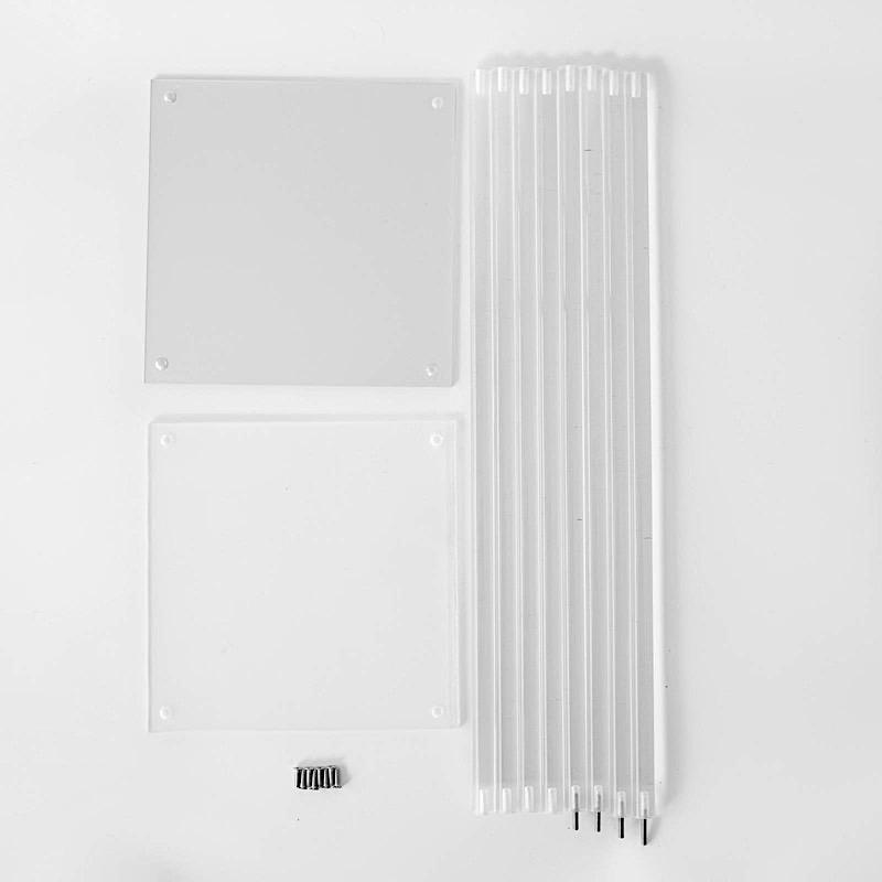 Clear Crystal Rectangular Stand Flower Vase Column