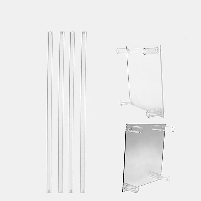 Clear Crystal Rectangular Stand Flower Vase Column