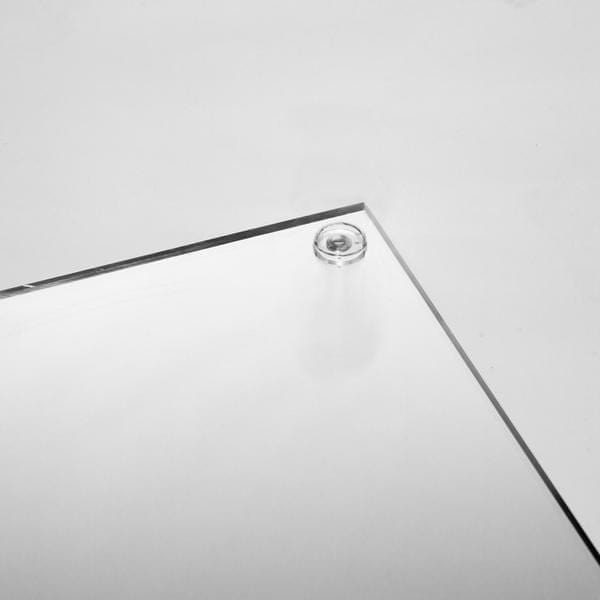 Clear Crystal Rectangular Stand Flower Vase Column