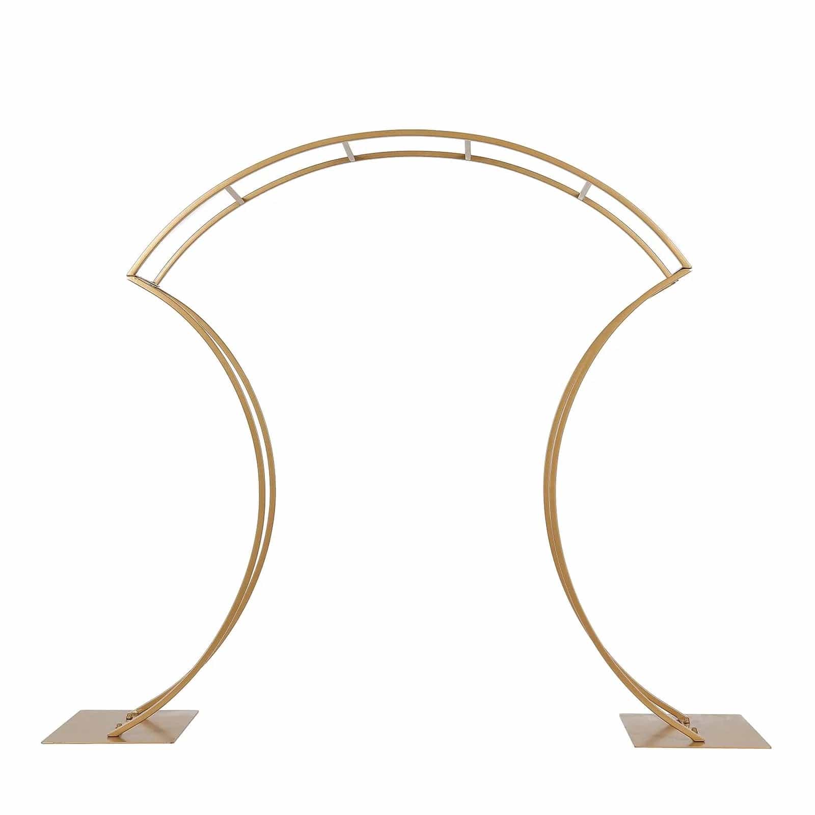Gold 38 in Curvy Metal Flower Arch Display Stand Table Centerpiece