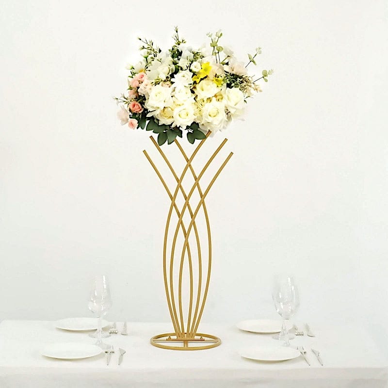 GOLD 38 Curvy Metal Flower Arch STAND Wedding Table Centerpiece Party  Events