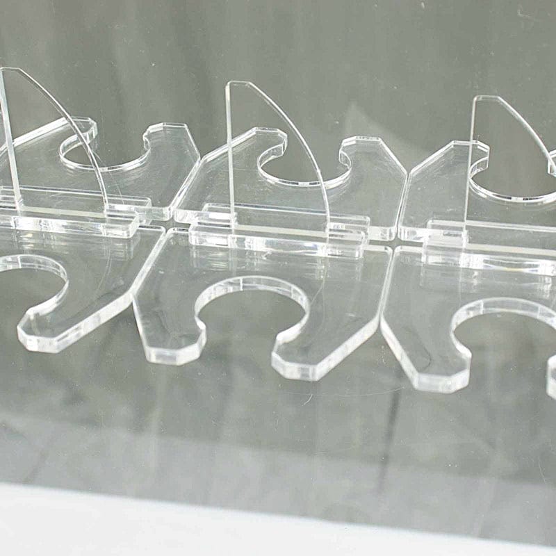 20 Clear 3 in Acrylic Glass Holder Hooks for Champagne Flute Stand