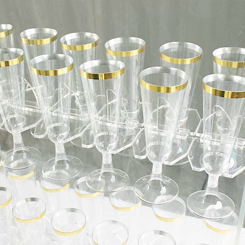 20 Clear 3 in Acrylic Glass Holder Hooks for Champagne Flute Stand