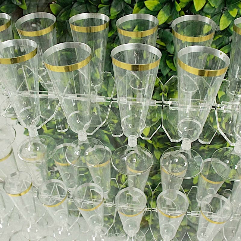 20 Clear 3 in Acrylic Glass Holder Hooks for Champagne Flute Stand