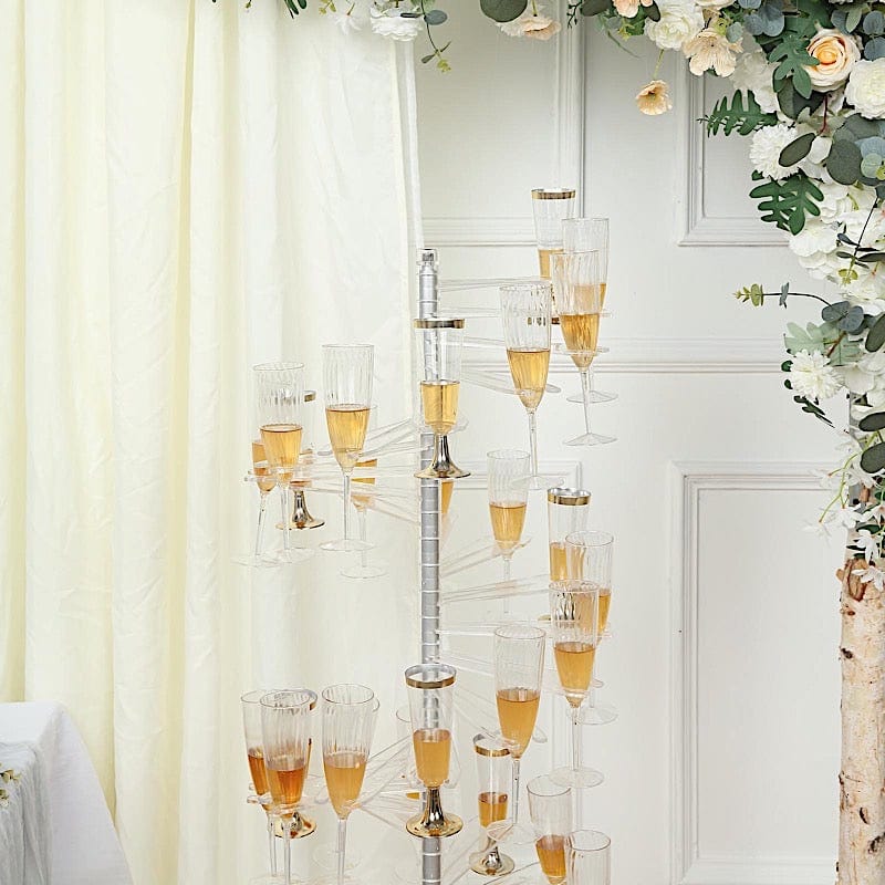 Clear 4.5 feet Spiral Acrylic Champagne Glass Flute Holder Display Stand