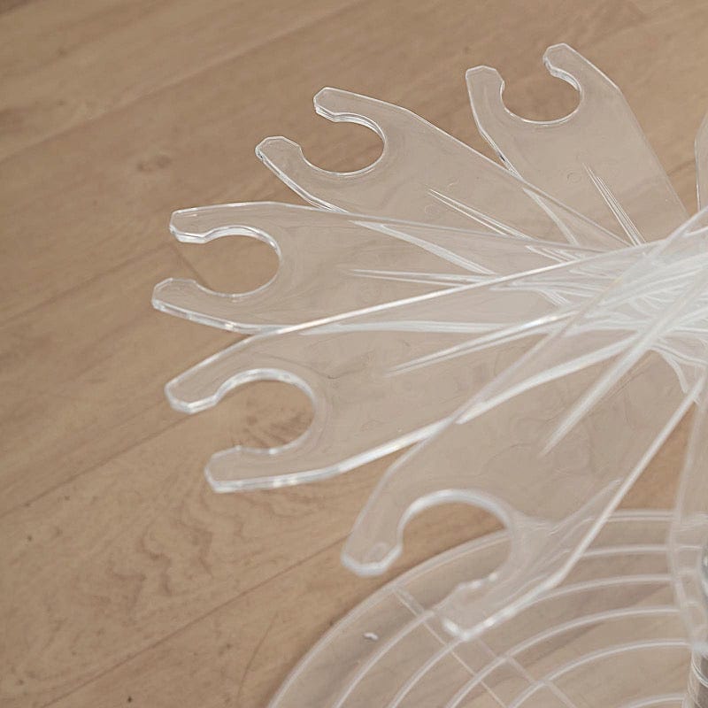 Clear 4.5 feet Spiral Acrylic Champagne Glass Flute Holder Display Stand