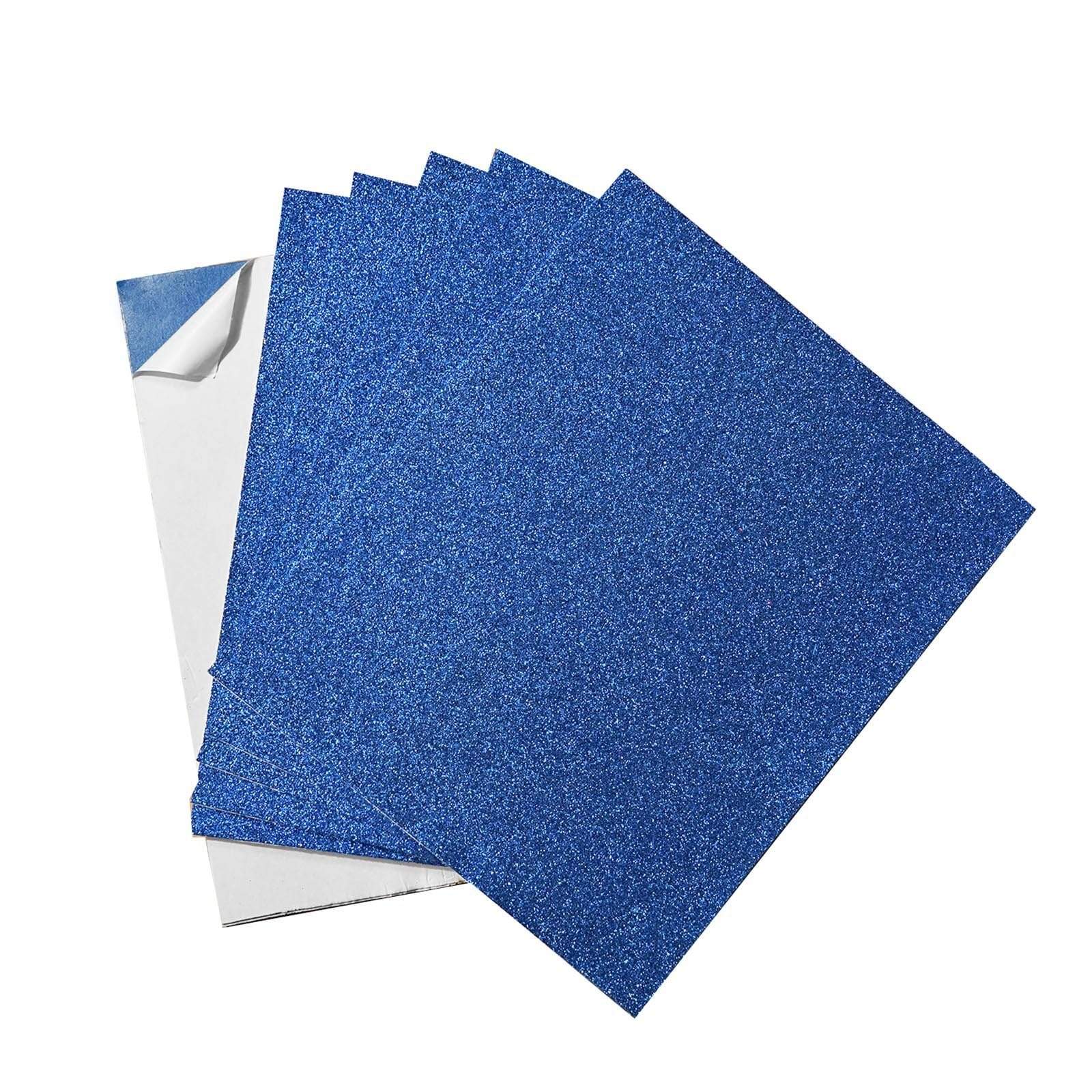 10 12 x 10 in Extra Fine Glittered Self-Adhesive Foam Sheets