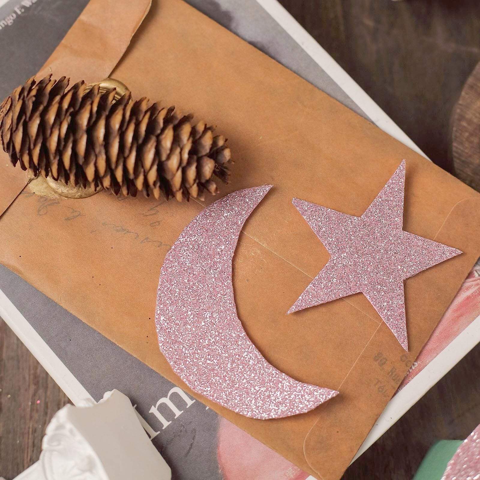 10 12 x 10 in Extra Fine Glittered Self-Adhesive Foam Sheets