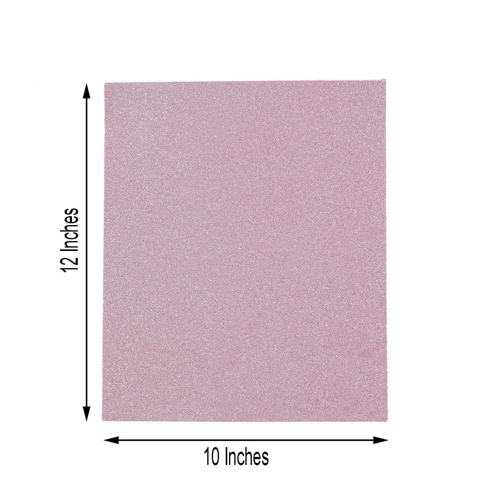 10 12 x 10 in Extra Fine Glittered Self-Adhesive Foam Sheets