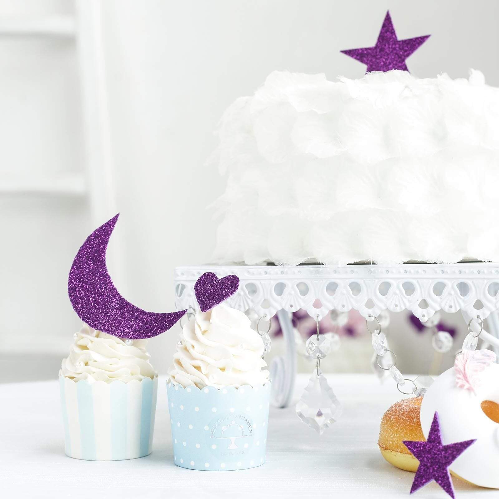 10 12 x 10 in Extra Fine Glittered Self-Adhesive Foam Sheets