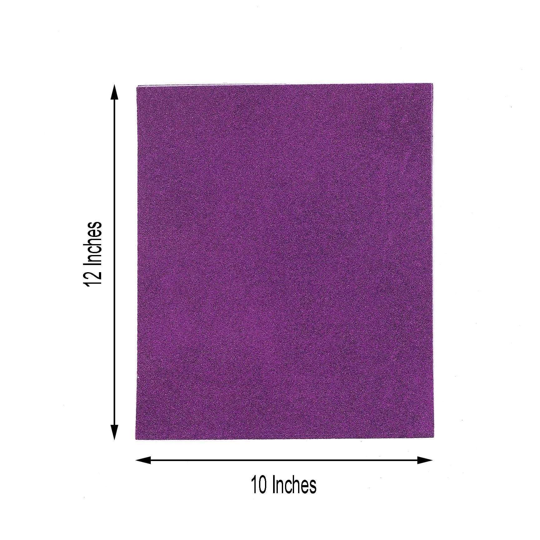10 12 x 10 in Extra Fine Glittered Self-Adhesive Foam Sheets