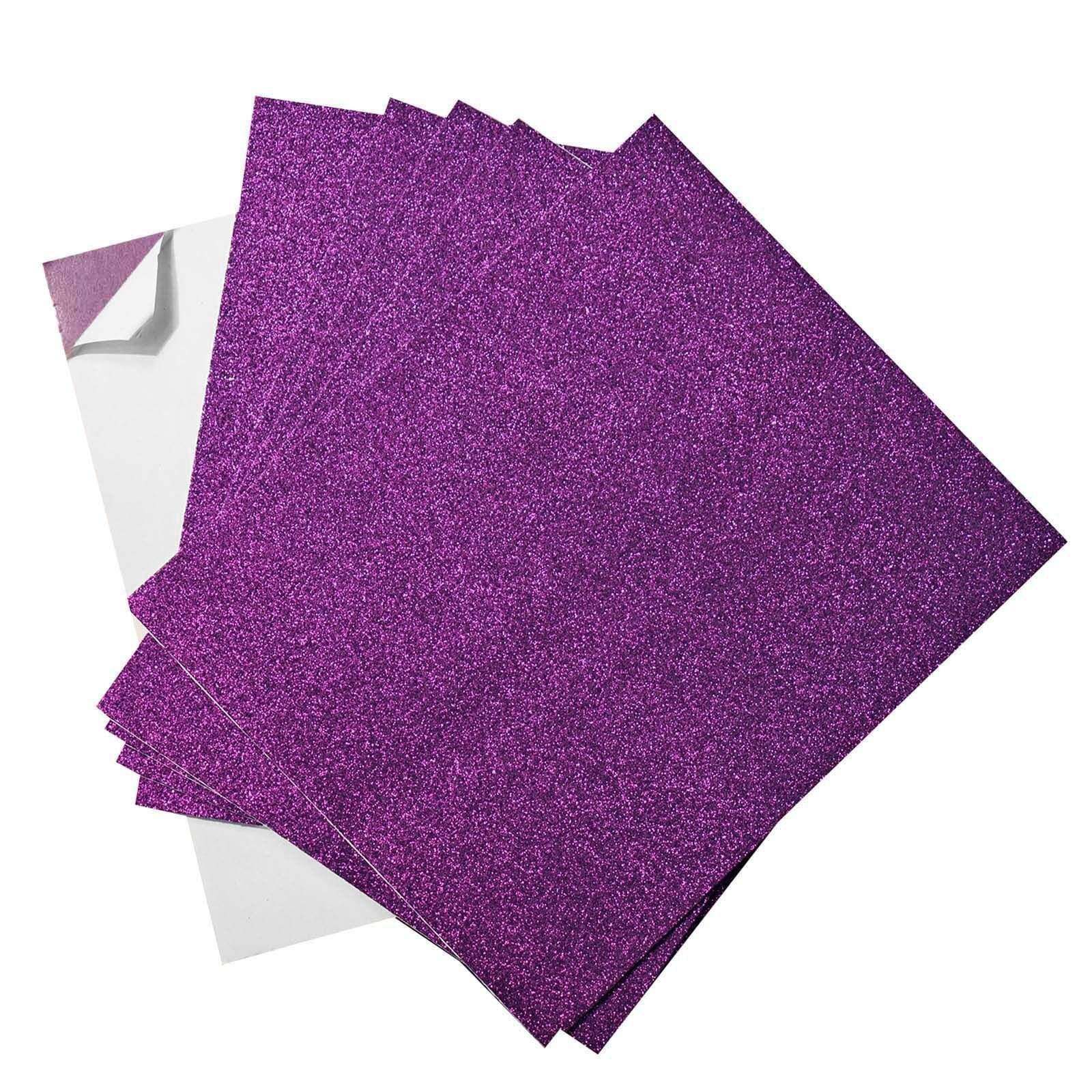 10 12 x 10 in Extra Fine Glittered Self-Adhesive Foam Sheets