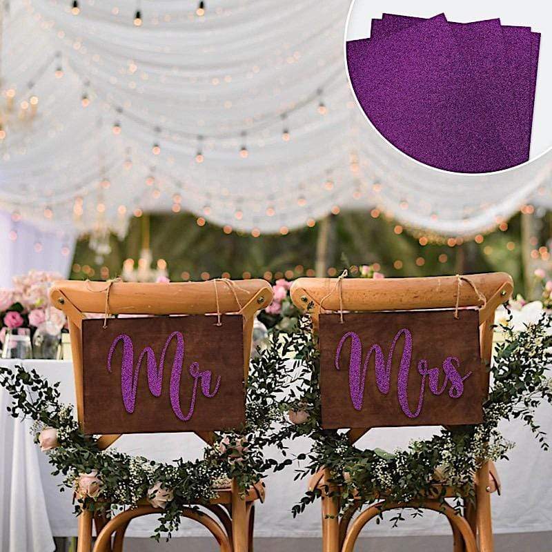 10 12 x 10 in Extra Fine Glittered Self-Adhesive Foam Sheets