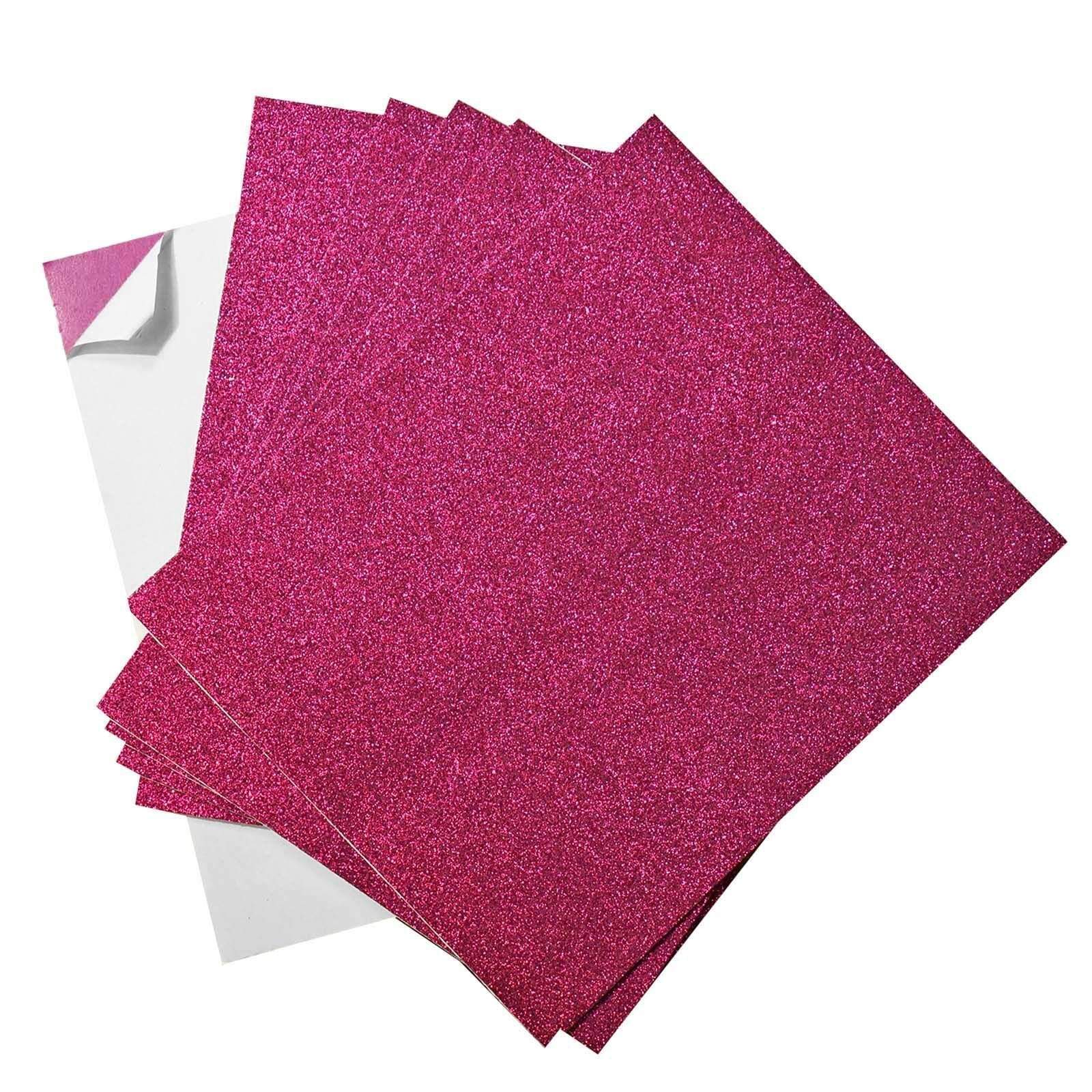 10 12 x 10 in Extra Fine Glittered Self-Adhesive Foam Sheets