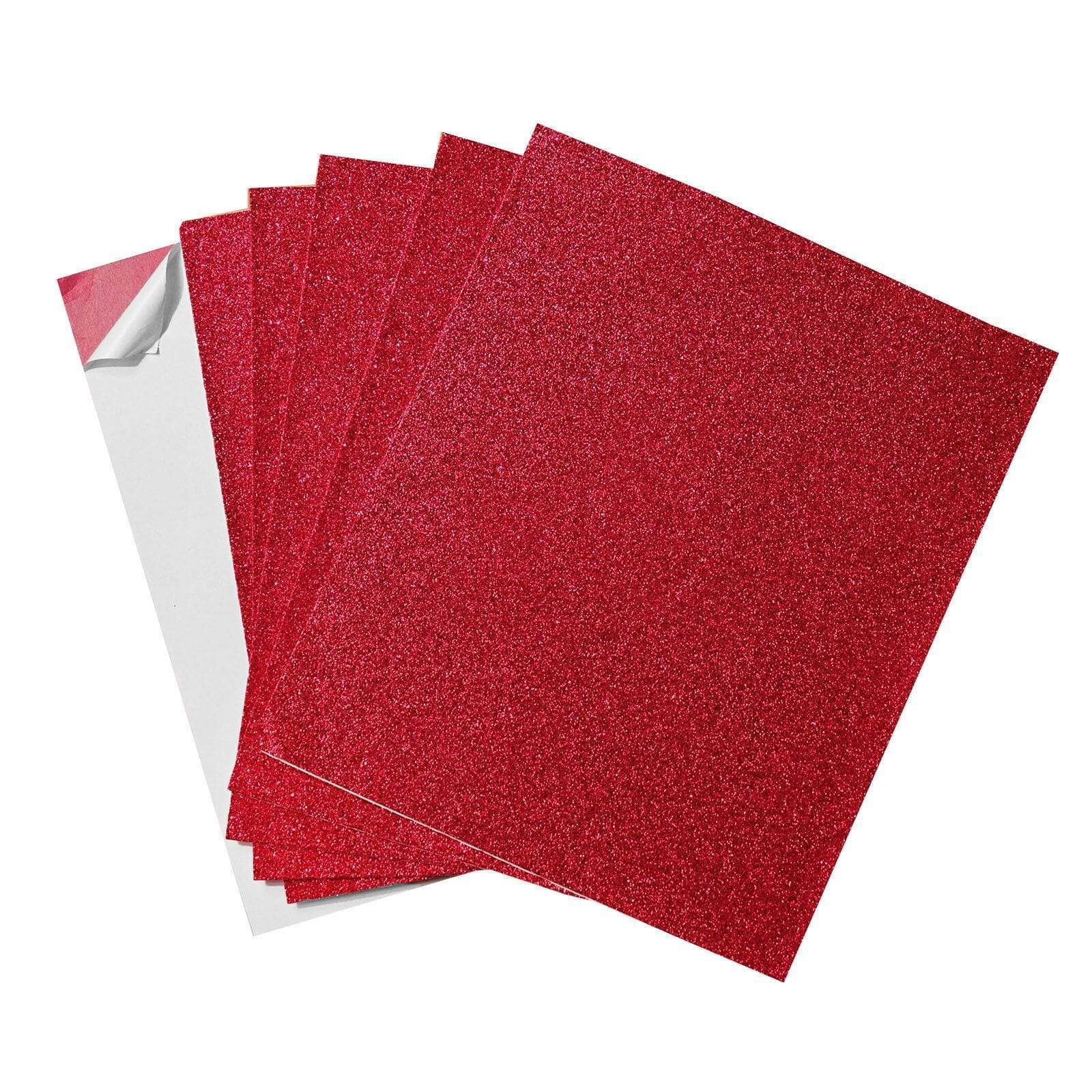 10 12 x 10 in Extra Fine Glittered Self-Adhesive Foam Sheets