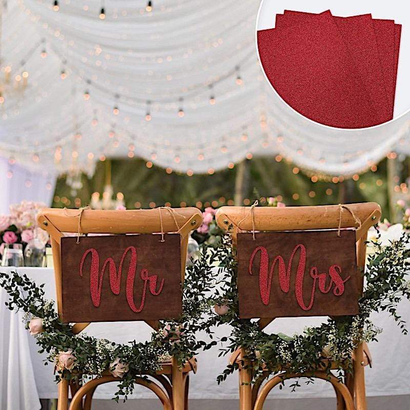 10 12 x 10 in Extra Fine Glittered Self-Adhesive Foam Sheets