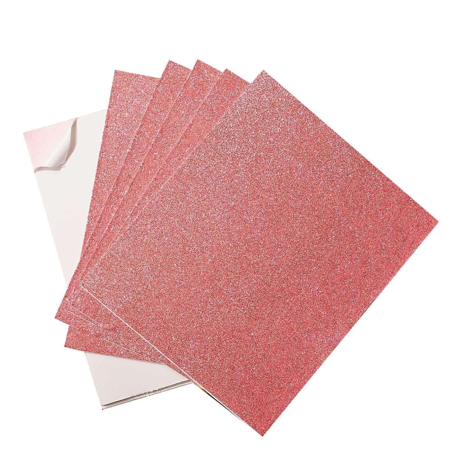 10 12 x 10 in Extra Fine Glittered Self-Adhesive Foam Sheets