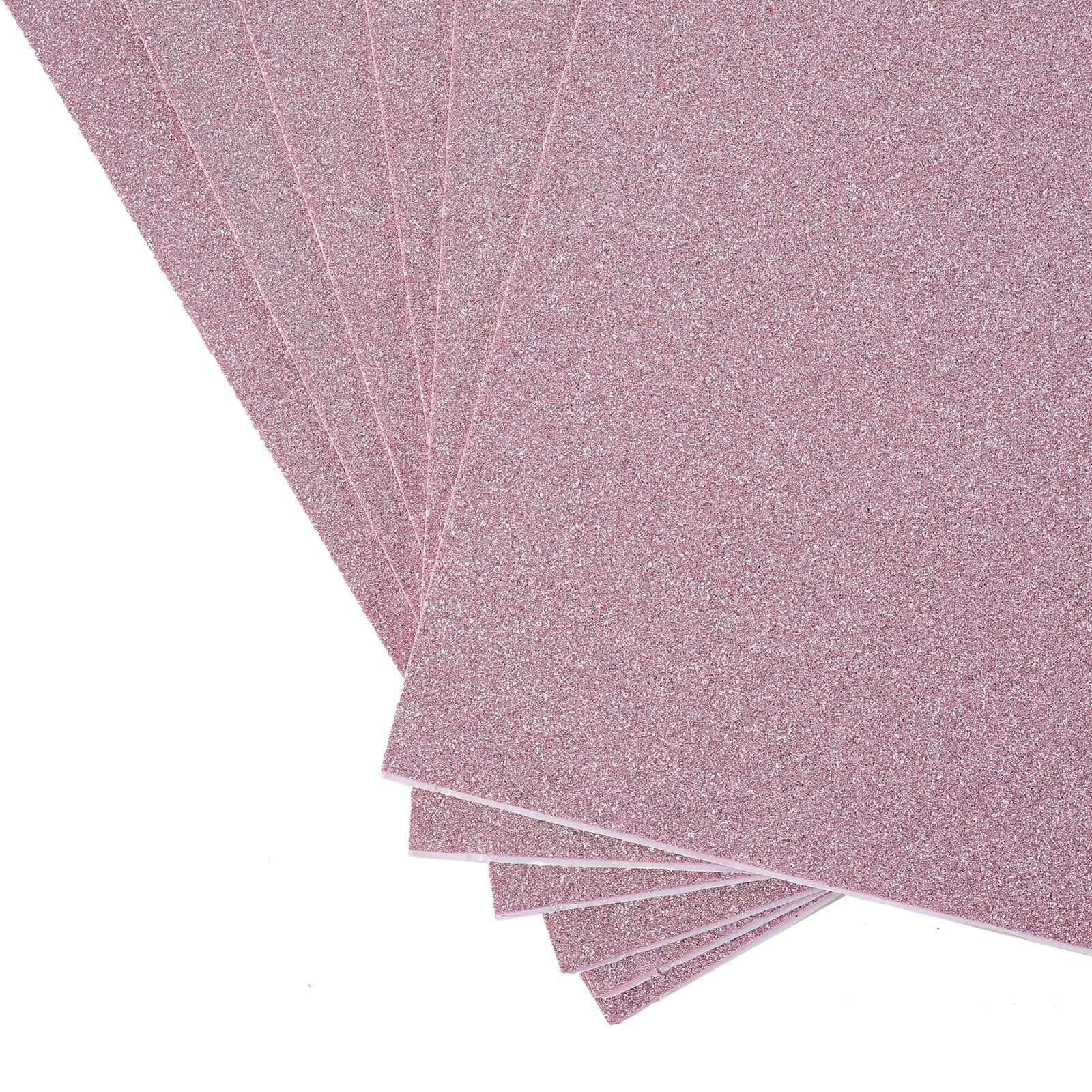 10 12 x 10 in Extra Fine Glittered Self-Adhesive Foam Sheets
