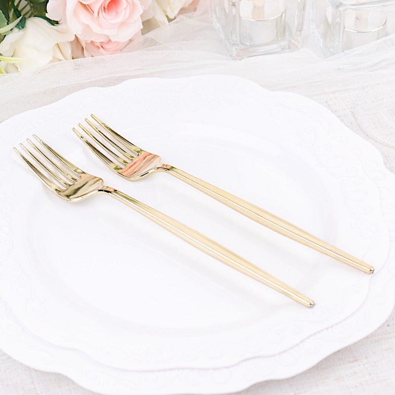 24 Heavy Duty Plastic Forks 8 in Disposable Cutlery