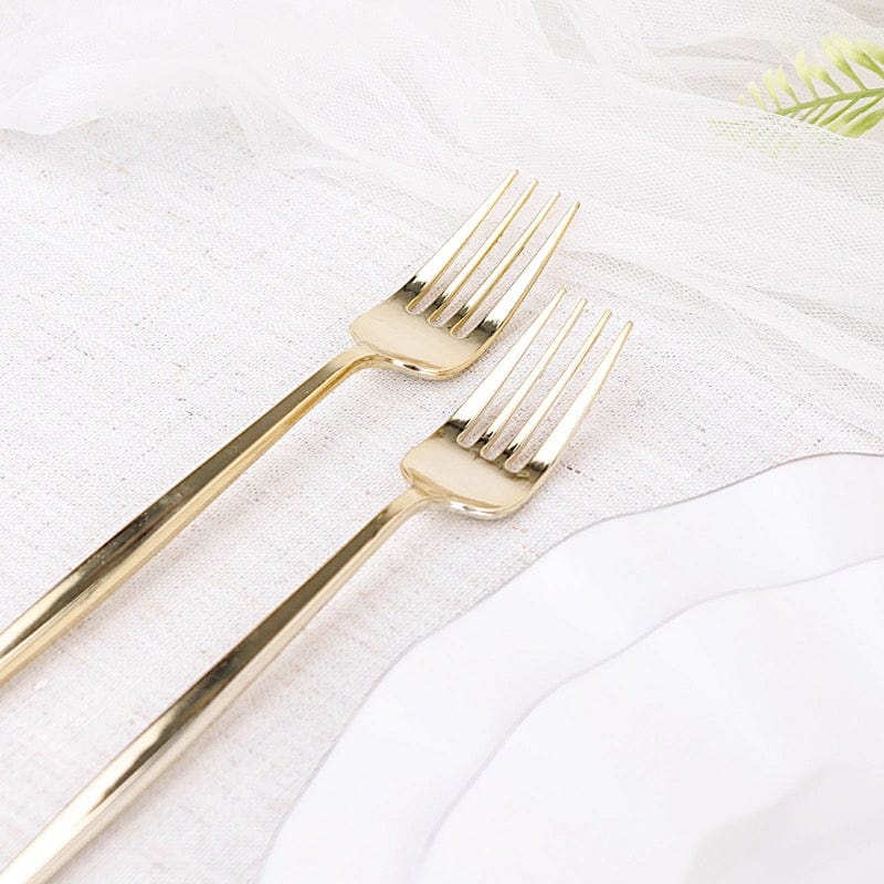 24 Heavy Duty Plastic Forks 8 in Disposable Cutlery